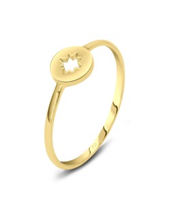 Gold Plated Fashion Ring Crack Designed NSR 2555-GP